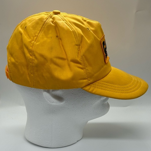 CAT Diesel Power Patch Vintage RARE Caterpillar Engine Adjustable Yellow Hat - Picture 6 of 8